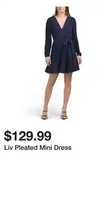 TJ Maxx Liv Pleated Mini Dress offer