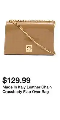 TJ Maxx Made In Italy Leather Chain Crossbody Flap Over Bag offer