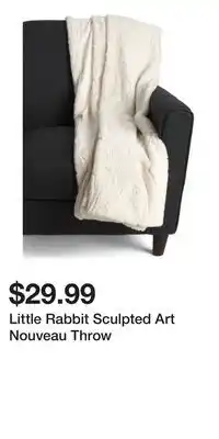 TJ Maxx Little Rabbit Sculpted Art Nouveau Throw offer