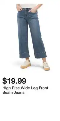 TJ Maxx High Rise Wide Leg Front Seam Jeans offer