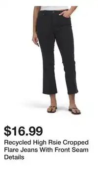 TJ Maxx Recycled High Rsie Cropped Flare Jeans With Front Seam Details offer