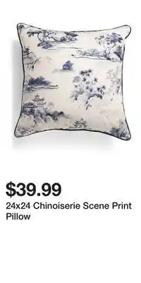 TJ Maxx 24x24 Chinoiserie Scene Print Pillow offer