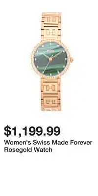 TJ Maxx Women's Swiss Made Forever Rosegold Watch offer