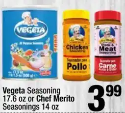 Super King Markets Vegeta Seasoning or Chef Merito Seasonings offer