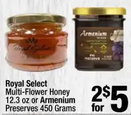 Super King Markets Royal Select Multi-Flower Honey or Armenium Preserves offer