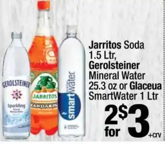 Super King Markets Jarritos soda, gerolsteiner mineral water or glaceua smartwater offer