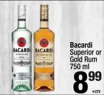 Super King Markets Bacardi Superior or Gold Rum offer