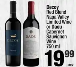 Super King Markets Decoy Red Blend Napa Valley Limited Wine or Daou Cabernet Sauvignon Wine offer