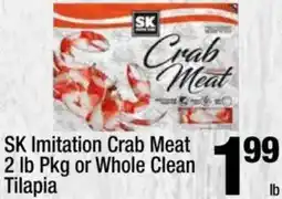 Super King Markets SK Imitation Crab Meat or Whole Clean Tilapia offer