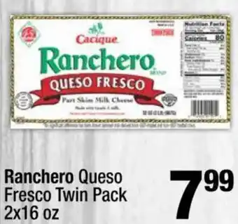 Super King Markets Ranchero Queso Fresco Twin Pack offer