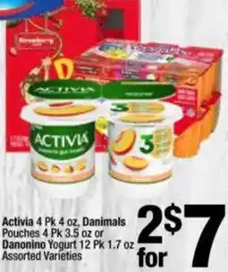 Super King Markets Activia, Danimals Pouches or Danonino Yogurt offer