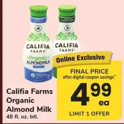 ACME Califia Farms Organic Almond Milk offer