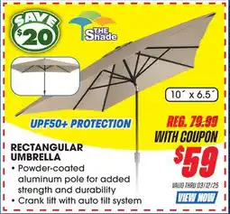 Big 5 The-Shade 10' x 6.5' Rectangular Umbrella offer