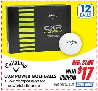 Big 5 Callaway CXR Power Golf Balls - 1-Dozen offer