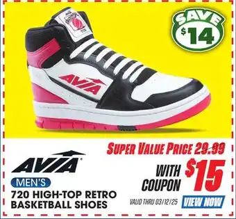 Big 5 Avia 720 Men's High-Top Retro Basketball Shoes offer