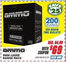 Big 5 Ammo, Inc. 9mm Luger Range Pack offer