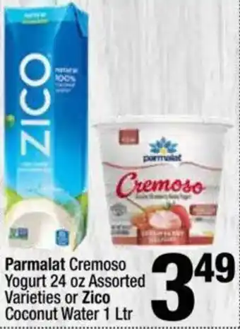 Super King Markets Parmalat Cremoso Yogurt Assorted Varieties or Zico Coconut Water offer