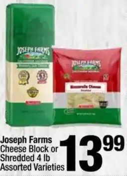 Super King Markets Joseph farms cheese block or shredded assorted varieties offer