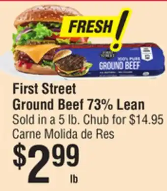 Smart & Final First Street Ground Beef 73% Lean offer