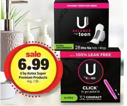 Meijer U by Kotex Super Premium Products offer