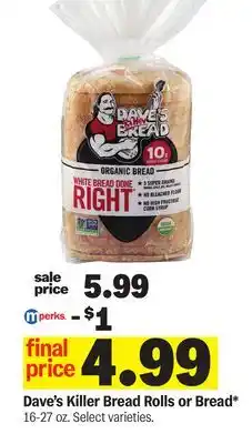 Meijer Dave's Killer Bread Rolls or Bread offer