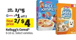 Meijer Kellogg's Cereal offer