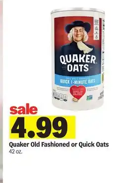 Meijer Quaker Old Fashioned or Quick Oats offer