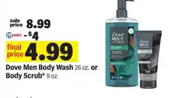 Meijer Dove Men Body Wash 26 oz. or Body Scrub* 9 oz offer