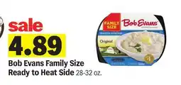 Meijer Bob Evans Family Size Ready to Heat Side offer