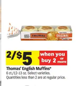 Meijer Thomas' English Muffins offer