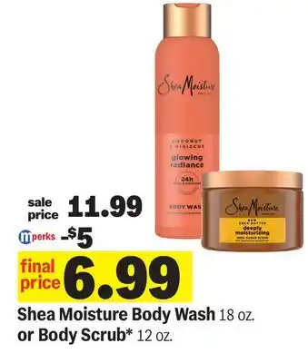 Meijer Shea Moisture Body Wash 18 oz. or Body Scrub* 12 oz offer