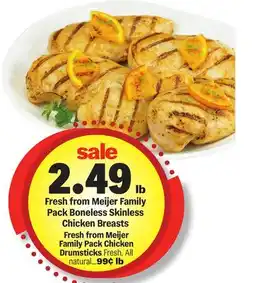 Meijer Fresh from Meijer Family Pack Boneless Skinless Chicken Breasts offer