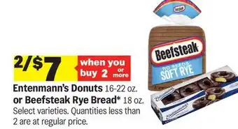 Meijer Entenmann's Donuts 16-22 oz. or Beefsteak Rye Bread* 18 oz offer