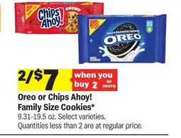 Meijer Oreo or Chips Ahoy! Family Size Cookies offer