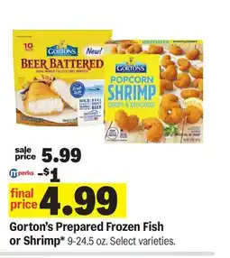 Meijer Gorton's Prepared Frozen Fish or Shrimp offer