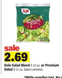 Meijer Dole Salad Blend 5-12 oz. or Premium Salad 9-11 oz offer