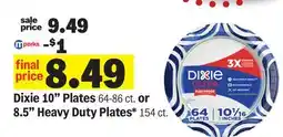 Meijer Dixie 10 Plates 64-86 ct. or 8.5 Heavy Duty Plates* 154 ct offer