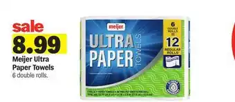 Meijer Meijer Ultra Paper Towels offer