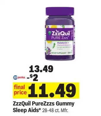 Meijer ZzzQuil PureZzzs Gummy Sleep Aids offer