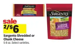 Meijer Sargento Shredded or Chunk Cheese offer