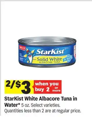 Meijer StarKist White Albacore Tuna in Water offer