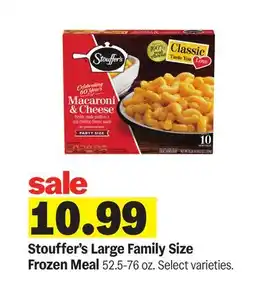 Meijer Stouffer's Large Family Size Frozen Meal offer