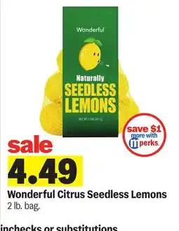 Meijer Wonderful Citrus Seedless Lemons offer