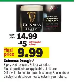 Meijer Guinness Draught offer