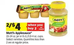 Meijer Mott's Applesauce offer