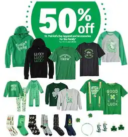 Meijer St. Patrick's Day Apparel and Accessories for the Family offer