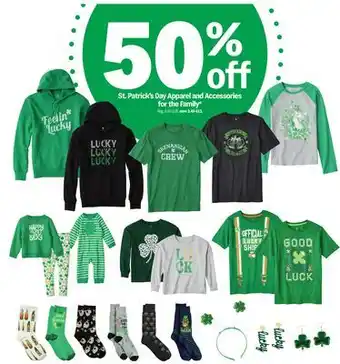 Meijer St. Patrick's Day Apparel and Accessories for the Family offer