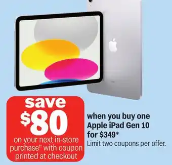 Meijer Apple iPad Gen 10 offer