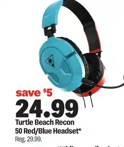 Meijer Turtle Beach Recon 50 Red/Blue Headset offer