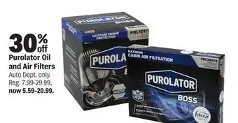 Meijer Purolator Oil and Air Filters offer